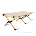 Table rectangulaire pliable en bois en pin